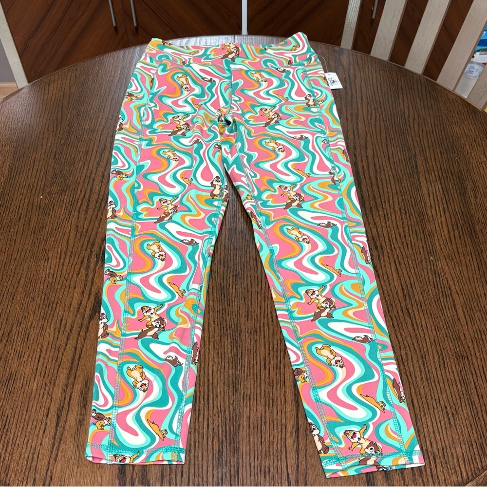 Disney Parks Chip n Dale Color Swirl Leggings Size Small - NWT!